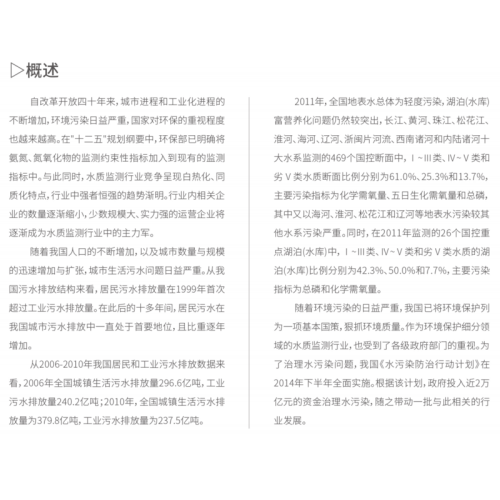 水质监测项目和能力/水质系统监测效果图
